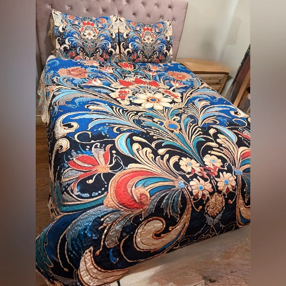 Elegant Floral Bedding Set - Picture 4 of 6